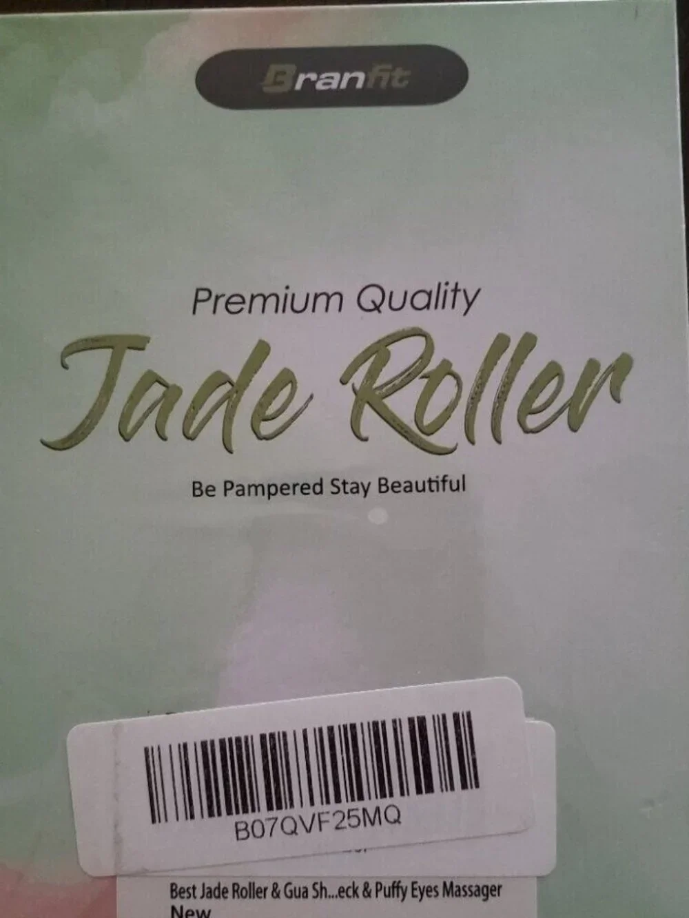 Branfit Jade Roller & Gua Sha Scraping Tool Set Facial (New in Sealed Box)